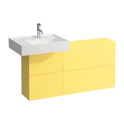Laufen Waschtischunterbau Kartell 270x1200x608mm, Senfgelb, 1 Tür 2 Klappen link... LAUFEN-H4082910336441 7612738971540 (Abb. 1)