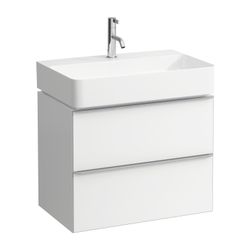 Laufen Waschtischunterbau SPACE 408x636x500mm, Ulme dunkel, 2 Schubladen mit Gri... LAUFEN-H4101621601031 7612738345082 (Abb. 1)
