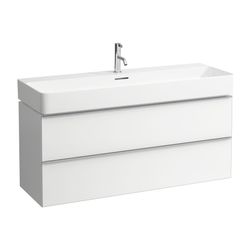 Laufen Waschtischunterbau SPACE 408x1181x500mm, Mattweiß, 2 Schubladen mit Griff... LAUFEN-H4102221601001 7612738915599 (Abb. 1)