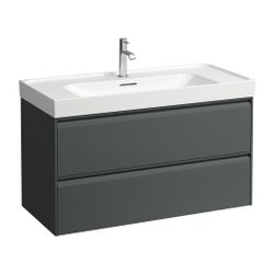 Laufen Waschtischunterbau MEDA 448x984x515mm, Verkehrsgrau, 2 Schubladen, 1 Ordn... LAUFEN-H4216220112661 7612738095659 (Abb. 1)