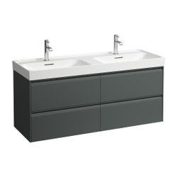 Laufen Waschtischunterbau MEDA 448x1284x515mm, Verkehrsgrau, mit 4 Schubl., 2 Or... LAUFEN-H4216440112661 7612738095772 (Abb. 1)