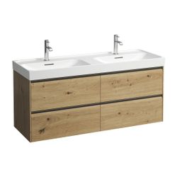 Laufen Waschtischunterbau MEDA 448x1284x515mm, Wildeiche, mit 4 Schubl., 2 Ordnu... LAUFEN-H4216440112671 7612738095789 (Abb. 1)