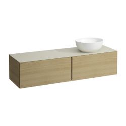 Laufen Schubladenelement, Ilbagnoalessi, 1600mm, Eiche hell, 2 Schub., Ausschn. ... LAUFEN-H4313530972501 7612738073657 (Abb. 1)