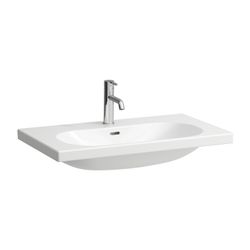 Laufen Aufsatzwaschtisch LUA 460x800x180mm, Weiß LCC, 1 Hahnloch, mit Überlauf... LAUFEN-H8160874001041 7612738982072 (Abb. 1)