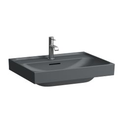 Laufen Aufsatzwaschtisch MEDA 460x600x160mm, Mattgraphit, 1 Hahnloch, mit Überla... LAUFEN-H8161137581041 7612738062989 (Abb. 1)