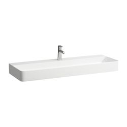 Laufen Waschtisch VAL 420x1200x155mm, Weiß, 1 Hahnloch, ohne Überlauf... LAUFEN-H8102890001111 7612738903329 (Abb. 1)