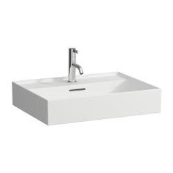 Laufen Waschtisch Kartell 460x600x145mm, Mattweiß, 1 Hahnloch, mit Überlauf... LAUFEN-H8103337571041 7612738916213 (Abb. 1)