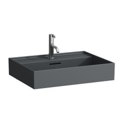 Laufen Waschtisch Kartell 460x600x145mm, Mattgraphit, 1 Hahnloch, mit Überlauf... LAUFEN-H8103337581041 7612738964696 (Abb. 1)