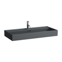 Laufen Waschtisch Kartell 460x1000x145mm, Mattgraphit, 3 Hahnlöcher mit Überlauf... LAUFEN-H8103377581081 7612738010355 (Abb. 1)