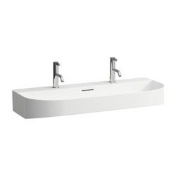 Laufen Aufsatzwaschtisch Sonar 420x1000x145mm, Weiß LCC, 1 Hahnloch, links/recht... LAUFEN-H8163474001071 7612738933715 (Abb. 1)