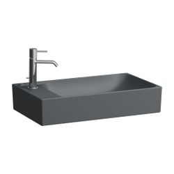 Laufen Waschtisch-Schale MEDA 350x600x150mm, Mattgraphit, asym., 1 Hahnloch link... LAUFEN-H8121137581051 7612738096472 (Abb. 1)