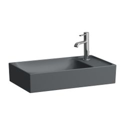 Laufen Waschtisch-Schale MEDA 350x600x150mm, Mattgraphit, asym., 1 Hahnloch, rec... LAUFEN-H8121137581141 7612738096755 (Abb. 1)