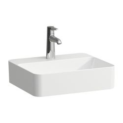 Laufen Waschtisch-Schale VAL 380x450x150mm, Weiß LCC, mit Armaturenbank 1 Hahnlo... LAUFEN-H8122804001561 7612738014834 (Abb. 1)