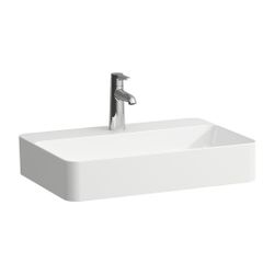 Laufen Waschtisch-Schale VAL 400x600x150mm, Weiß, mit Armaturenbank 1 Hahnloch, ... LAUFEN-H8122850001561 7612738015237 (Abb. 1)