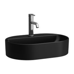 Laufen Waschtisch-Schale Savoy 380x550x155mm, Mattschwarz, oval mit Hahnlochbank... LAUFEN-H8129457161111 7612738130299 (Abb. 1)