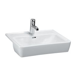 Laufen Halbeinbauwaschtisch Laufen Pro A 440x560x185mm, Weiß, 1 Hahnloch, mit Üb... LAUFEN-H8129610001041 4014804499546 (Abb. 1)