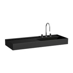 Laufen Waschtisch Kartell 460x1200x150mm, glänzend Schwarz, 2 Hahnlöcher, ohne Ü... LAUFEN-H8133330208151 7612738956899 (Abb. 1)