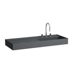 Laufen Waschtisch Kartell 460x1200x150mm, Mattgraphit, 2 Hahnlöcher, ohne Überla... LAUFEN-H8133337588151 7612738987329 (Abb. 1)