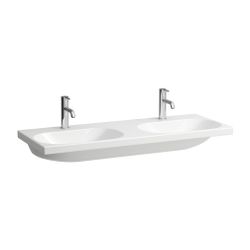 Laufen Doppelwaschtisch LUA 460x1200x180mm, Weiß, 1 Hahnloch, ohne Überlauf, Kan... LAUFEN-H8140810001561 7612738986254 (Abb. 1)