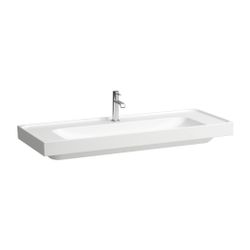 Laufen Waschtisch MEDA 460x1200x160mm, Weiß, Ablage links/rechts, 1 Hahnloch, li... LAUFEN-H8141110001151 7612738067267 (Abb. 1)