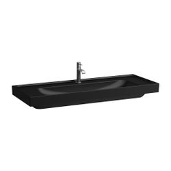 Laufen Waschtisch MEDA 460x1200x160mm, Mattschwarz, Ablage links/rechts, 1 Hahnl... LAUFEN-H8141117161111 7612738067205 (Abb. 1)