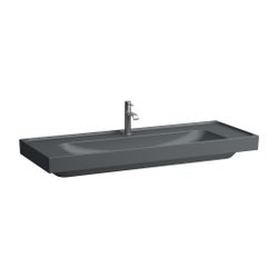 Laufen Waschtisch MEDA 460x1200x160mm, Mattgraphit, Ablage links/rechts, 1 Hahnl... LAUFEN-H8141117581151 7612738067298 (Abb. 1)