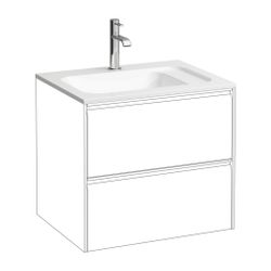 Laufen Möbelwaschtisch Slim, MEDA, 445x575x130mm, Mattweiß, aus Marbond, Ablage ... LAUFEN-H8141137571111 7612738097363 (Abb. 1)