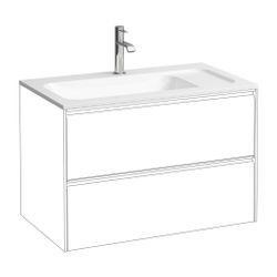 Laufen Möbelwaschtisch Slim, MEDA, 445x775x130mm, Mattweiß, aus Marbond, Ablage ... LAUFEN-H8141177571111 7612738097387 (Abb. 1)