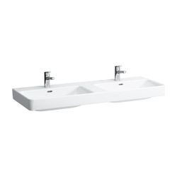 Laufen Doppelwaschtisch Laufen Pro S 460x1300x175mm, Weiß, 3 Hahnlöcher je Becke... LAUFEN-H8149680001081 7612738281175 (Abb. 1)
