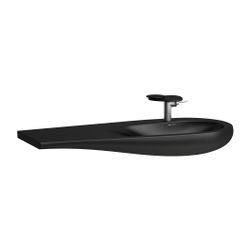 Laufen Möbelwaschtisch, Ilbagnoalessi, 500x1200x165mm, Mattschwarz, Abl. links, ... LAUFEN-H8149747161041 7612738079000 (Abb. 1)