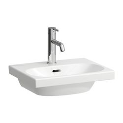 Laufen Handwaschbecken LUA 350x450x135mm, Weiß, 1 Hahnloch, mit Überlauf... LAUFEN-H8150810001041 7612738981365 (Abb. 1)