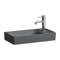 Laufen Handwaschbecken, MEDA, 235x460x115mm, Mattgraphit, asym., ohne Hahnloch/Ü... LAUFEN-H8151137581121 7612738026097 (Abb. 1)