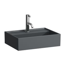 Laufen Aufsatzhandwaschbecken Kartell 340x450x140mm, Mattgraphit, 1 Hahnloch, oh... LAUFEN-H8183307581561 7612738012113 (Abb. 1)