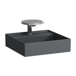 Laufen Handwaschbecken Kartell 460x460x150mm, Mattgraphit, 3 Hahnlöcher, ohne Üb... LAUFEN-H8153317581581 7612738964559 (Abb. 1)