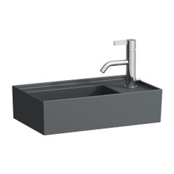 Laufen Handwaschbecken Kartell 280x460x150mm, Mattgraphit, asymmetrisch, ohne Ha... LAUFEN-H8153347581121 7612738964450 (Abb. 1)