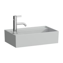 Laufen Handwaschbecken Kartell 280x460x150mm, Mattgrau, asym. 1 Hahnloch, ohne Ü... LAUFEN-H8153357591111 7612738340926 (Abb. 1)