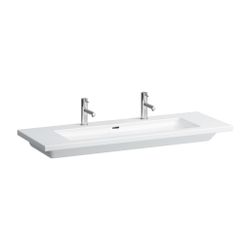 Laufen Waschtisch Living Square 480x1300x120mm, Weiß, 1 Hahnloch, links/rechts, ... LAUFEN-H8164360001071 4014804874015 (Abb. 1)
