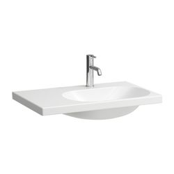 Laufen Waschtisch LUA 460x750x180mm, Weiß LCC, asymmetrisch Becken rechts 1 Hahn... LAUFEN-H8170854001111 7612738019723 (Abb. 1)