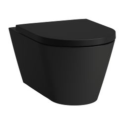 Laufen Tiefspül-WC wandhängend Kartell 545x370mm, spülrandlos Mattschwarz... LAUFEN-H8203377160001 7612738950675 (Abb. 1)