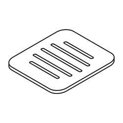 Laufen Siphonabdeckung aus Edelstahl, Mattschwarz, für Duschwannen Pro aus Marbo... LAUFEN-H2919510800001 7612738021719 (Abb. 1)