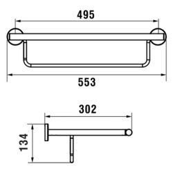 Laufen Handtuchablage Niara 134x302x553mm, wandmontage, PVD, Rosègold gebürstet... LAUFEN-H3810621680031 7612738104856 (Abb. 1)