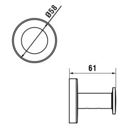 Laufen Handtuchhaken Niara 58x61x58mm, Rosègold glänzend... LAUFEN-H3810631620001 7612738104887 (Abb. 1)
