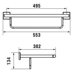 Laufen Handtuchablage Niara S 533x302x134mm, wandmontage, schrauben oder kleben,... LAUFEN-H3810720040031 7612738105044 (Abb. 1)