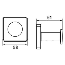 Laufen Handtuchhaken Niara S 58x61x58mm, Chrom... LAUFEN-H3810730040001 7612738105136 (Abb. 1)