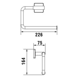 Laufen Handtuchring Niara S 226x72x164mm, wandmontage, schrauben oder kleben, Ch... LAUFEN-H3810740040001 7612738105167 (Abb. 1)