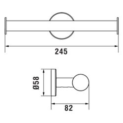 Laufen Doppel-WC-Papierhalter Niara, ohne Abdeckung, Rosègold glänzend... LAUFEN-H3840621620011 7612738106126 (Abb. 1)