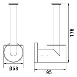 Laufen WC-Papierhalter Niara vertikal, schrauben oder kleben, Chrom... LAUFEN-H3840620040021 7612738106058 (Abb. 1)