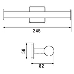 Laufen Toilettenpapierhalter Niara S, doppelt, ohne Abdeckung, Chrom... LAUFEN-H3840720040011 7612738106294 (Abb. 1)