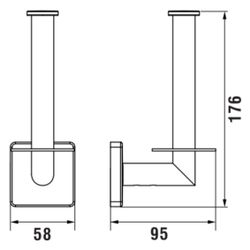 Laufen Toilettenpapierhalter Niara S, vertikal, Chrom... LAUFEN-H3840720040021 7612738106300 (Abb. 1)