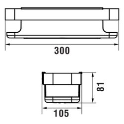 Laufen Dusch-Wandkorb Niara 81x106x300mm, bohren oder kleben, Titanschwarz matt... LAUFEN-H3850611630011 7612738106614 (Abb. 1)